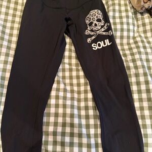 Lululemon Athletica Black Skull Leggings